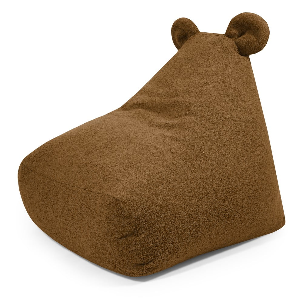 Barna buklé gyerek babzsákfotel Snug 80 Bear – SLOWDOWN