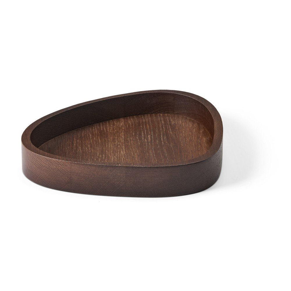 Barna dekoratív fa tárolódoboz 18x16x3 cm Curve M – LIND DNA