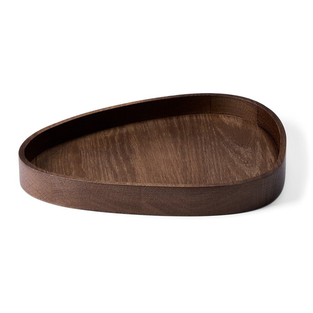 Barna dekoratív fa tárolódoboz 26x23x3 cm Curve L – LIND DNA