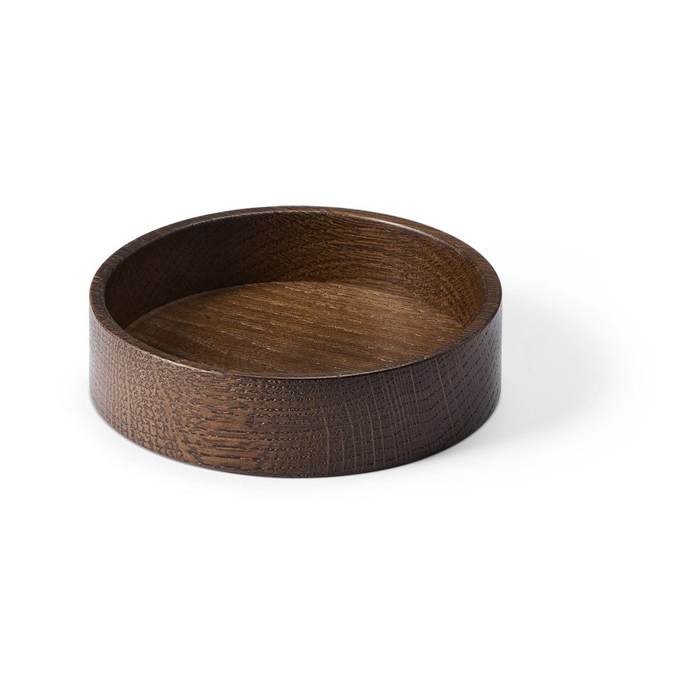 Barna dekoratív fa tárolódoboz ø 11x3 cm Circle S – LIND DNA