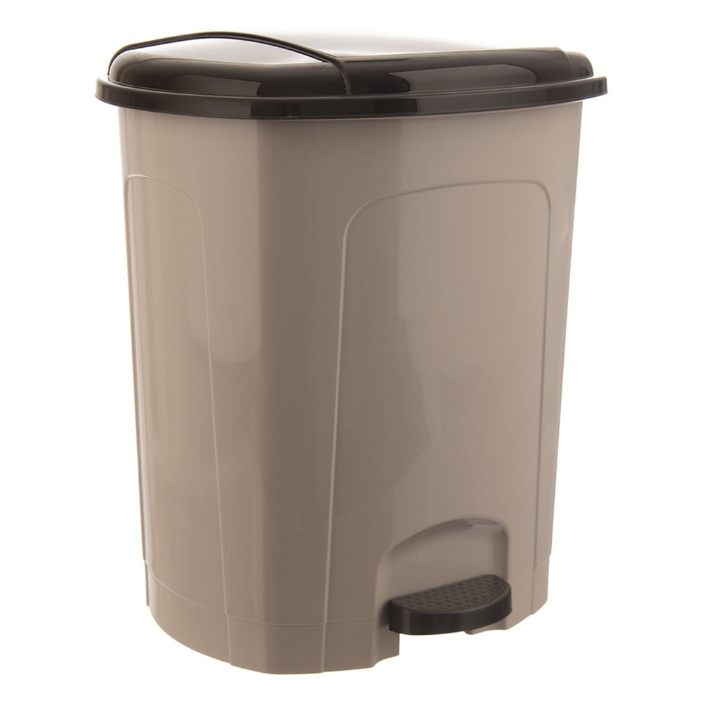 Barna műanyag pedálos szemetes 30 l – Orion