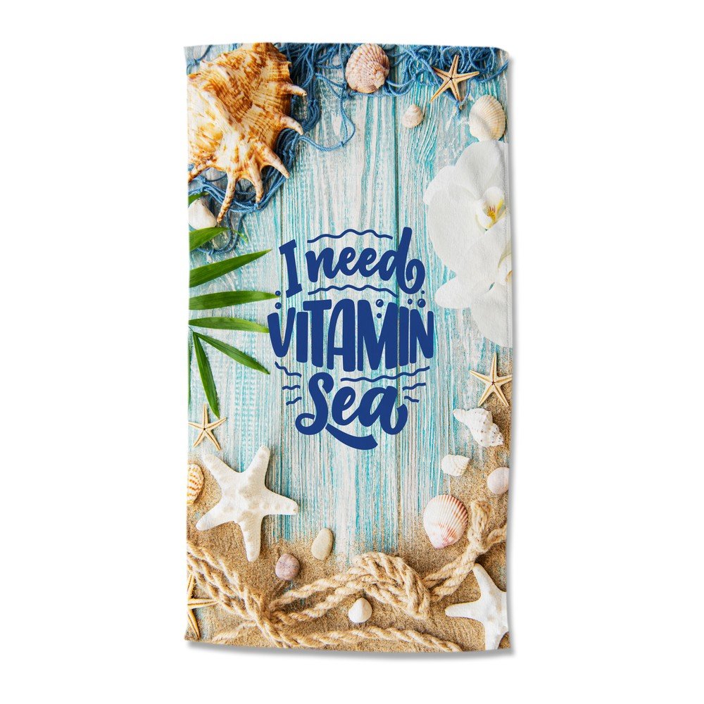 Bársony strandtörölköző 100x180 cm Vitamin Sea – Good Morning
