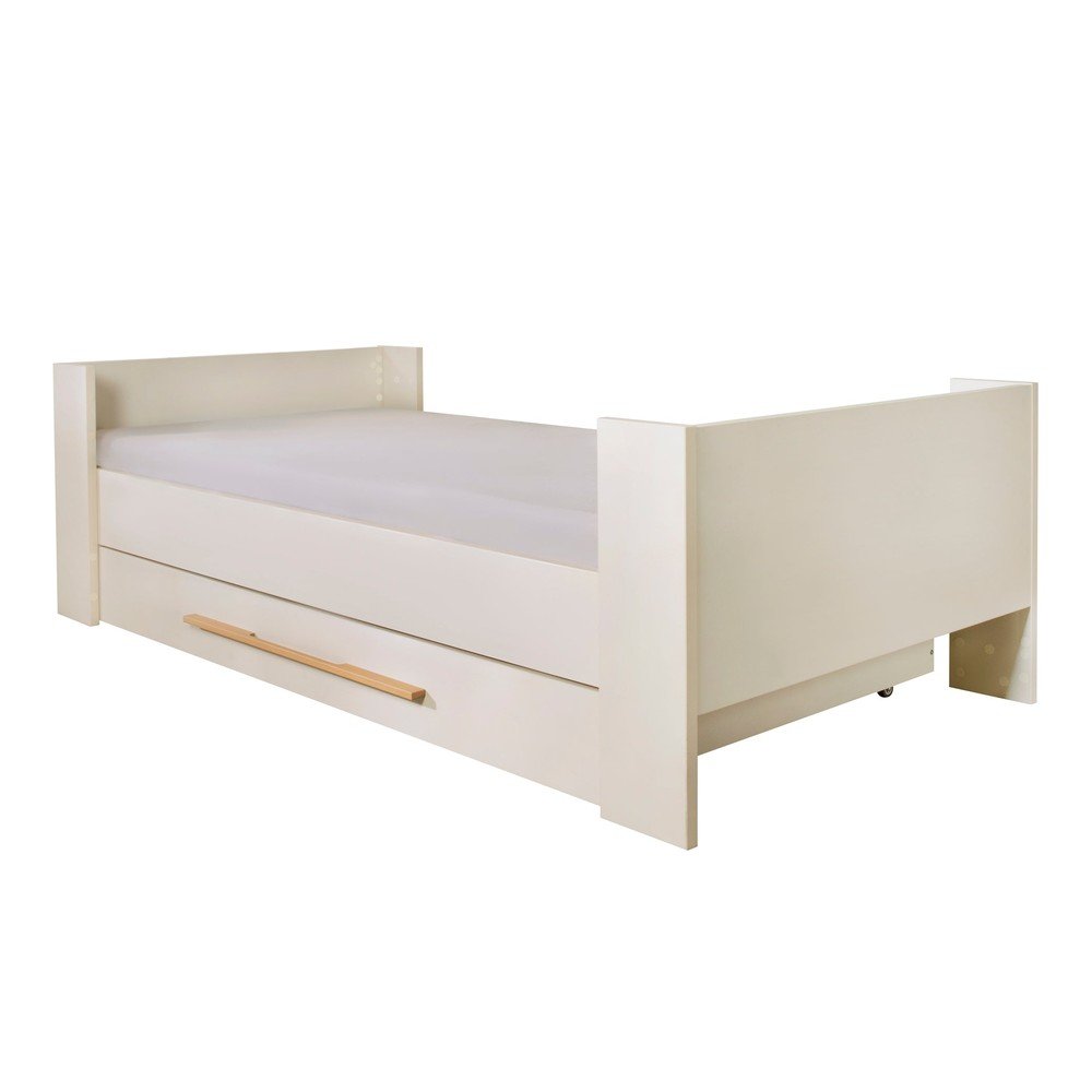 Bézs ágyneműtartós gyerekágy ágyrács nélkül 90x200 cm Kids – Roba