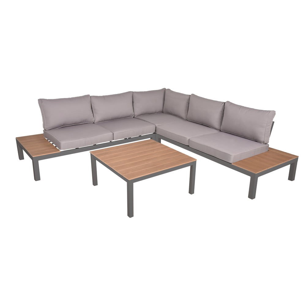 Bézs alumínium négyszemélyes kerti lounge szett Valentina – Garden Pleasure