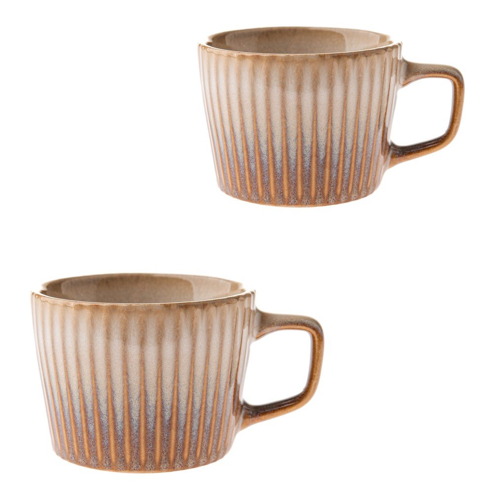 Bézs kőedény bögre szett 2 db-os cappucinóhoz 190 ml Tone – Dakls