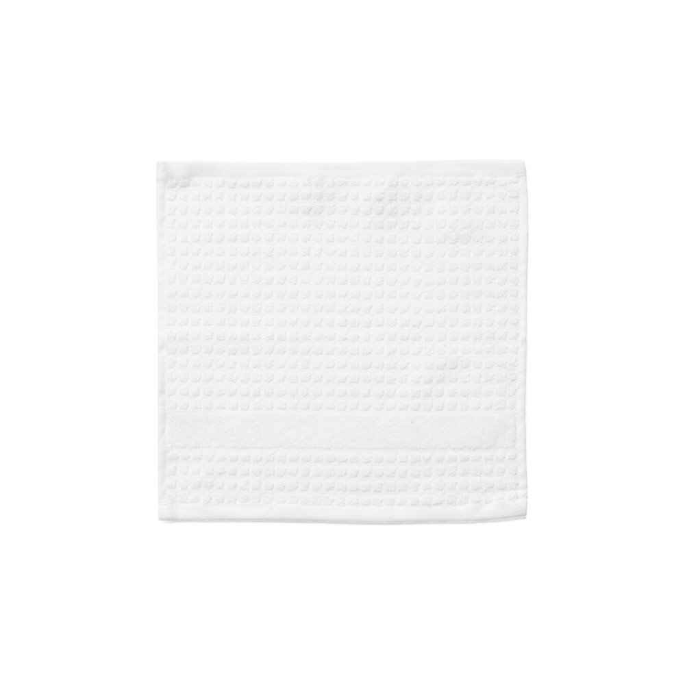 Fehér frottír bio pamut törölköző 30x30 cm Check – JUNA