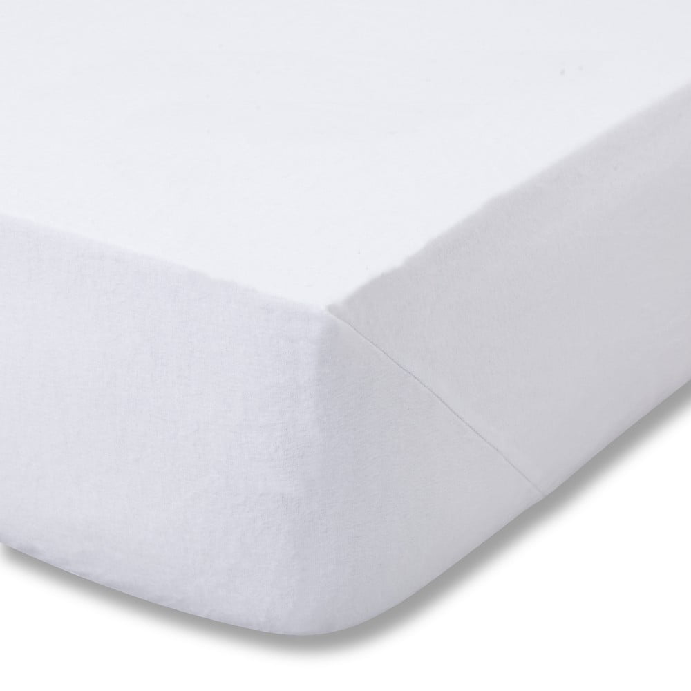 Fehér gumis flanel lepedő 135x190 cm Brushed – Catherine Lansfield