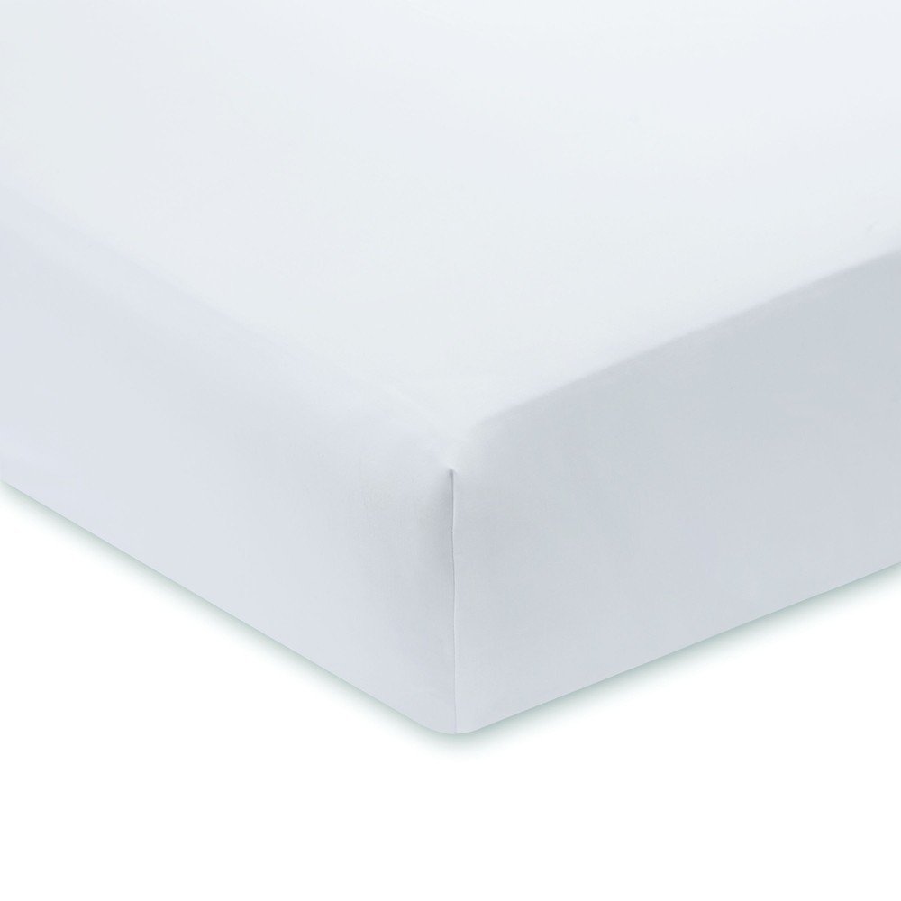 Fehér gumis pamut-szatén lepedő 275x275 cm Luxury Cotton Sateen – Bianca