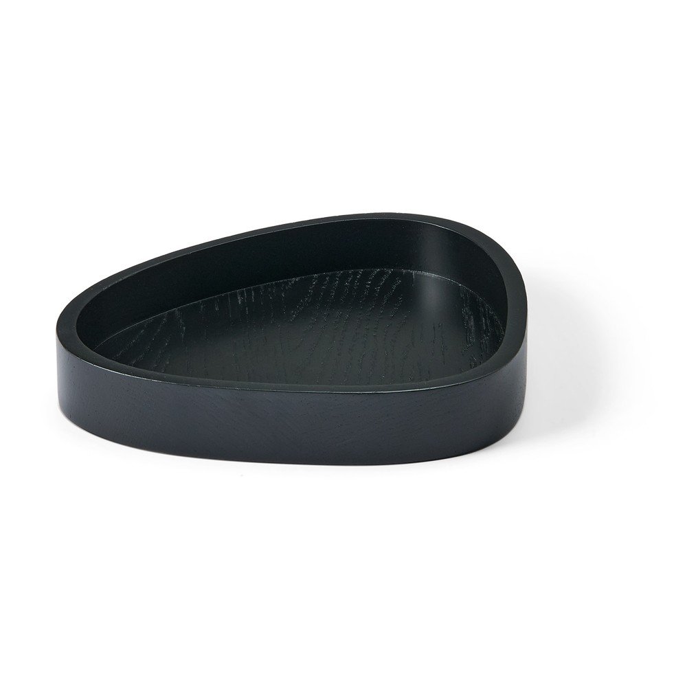 Fekete dekoratív fa tárolódoboz 18x16x3 cm Curve M – LIND DNA