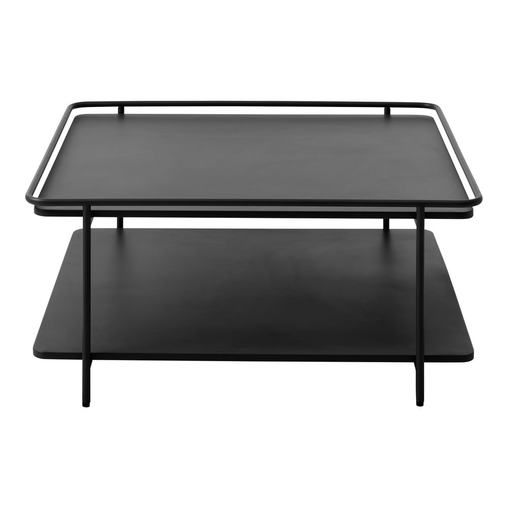 Fekete fém dohányzóasztal 75x75 cm Yuba – Unique Furniture