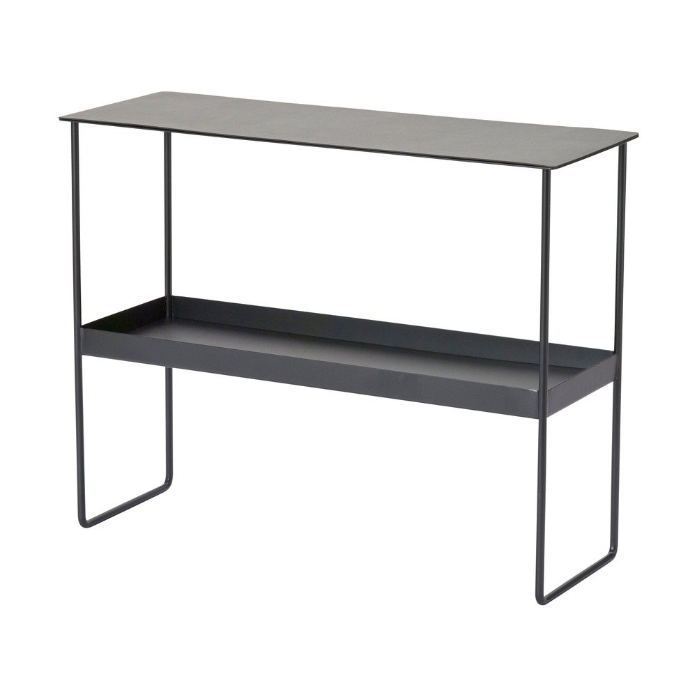 Fekete fém konzolasztal 29x78 cm Bull – LIND DNA