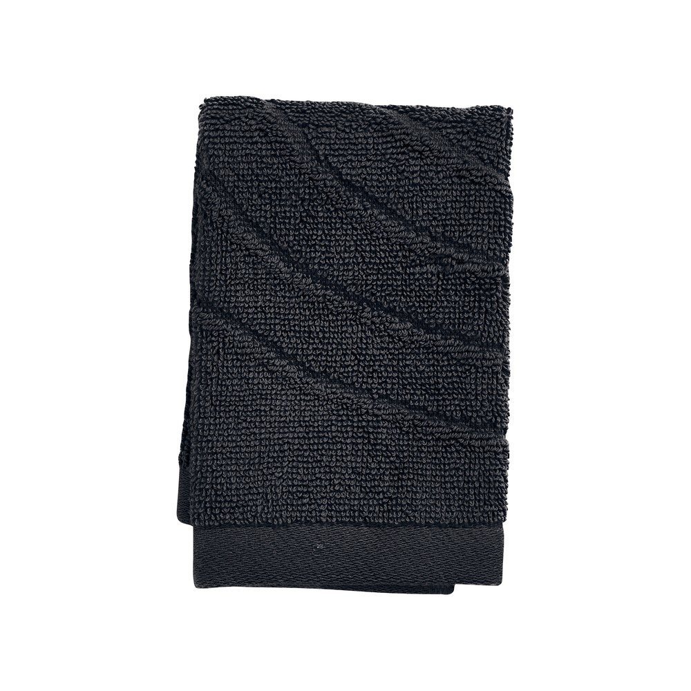 Fekete frottír pamut törölköző 30x30 cm Time – Zone