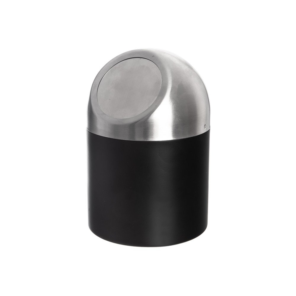 Fekete rozsdamentes acél szemetes 1