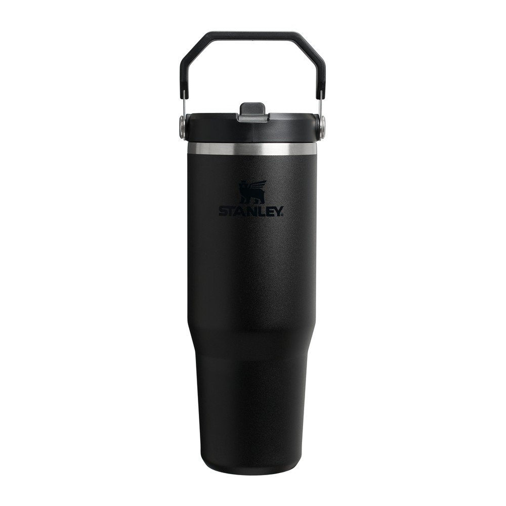 Fekete termosz 890 ml IceFlow Flip Straw 2.0 – Stanley