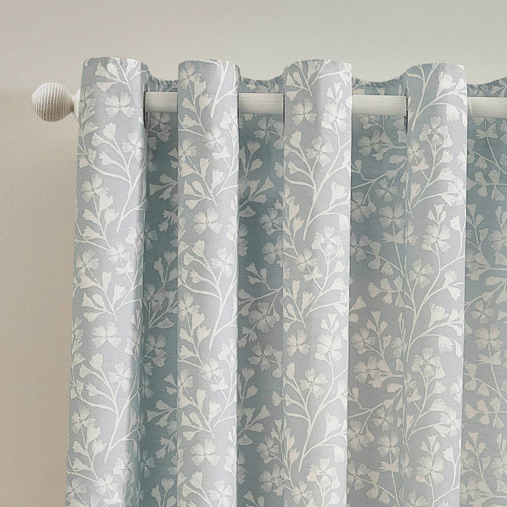 Kék függöny szett 2 db-os 117x183 cm Brooke Floral – Catherine Lansfield