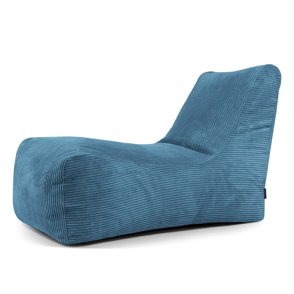 Kék kordbársony babzsákfotel Lounge – SLOWDOWN