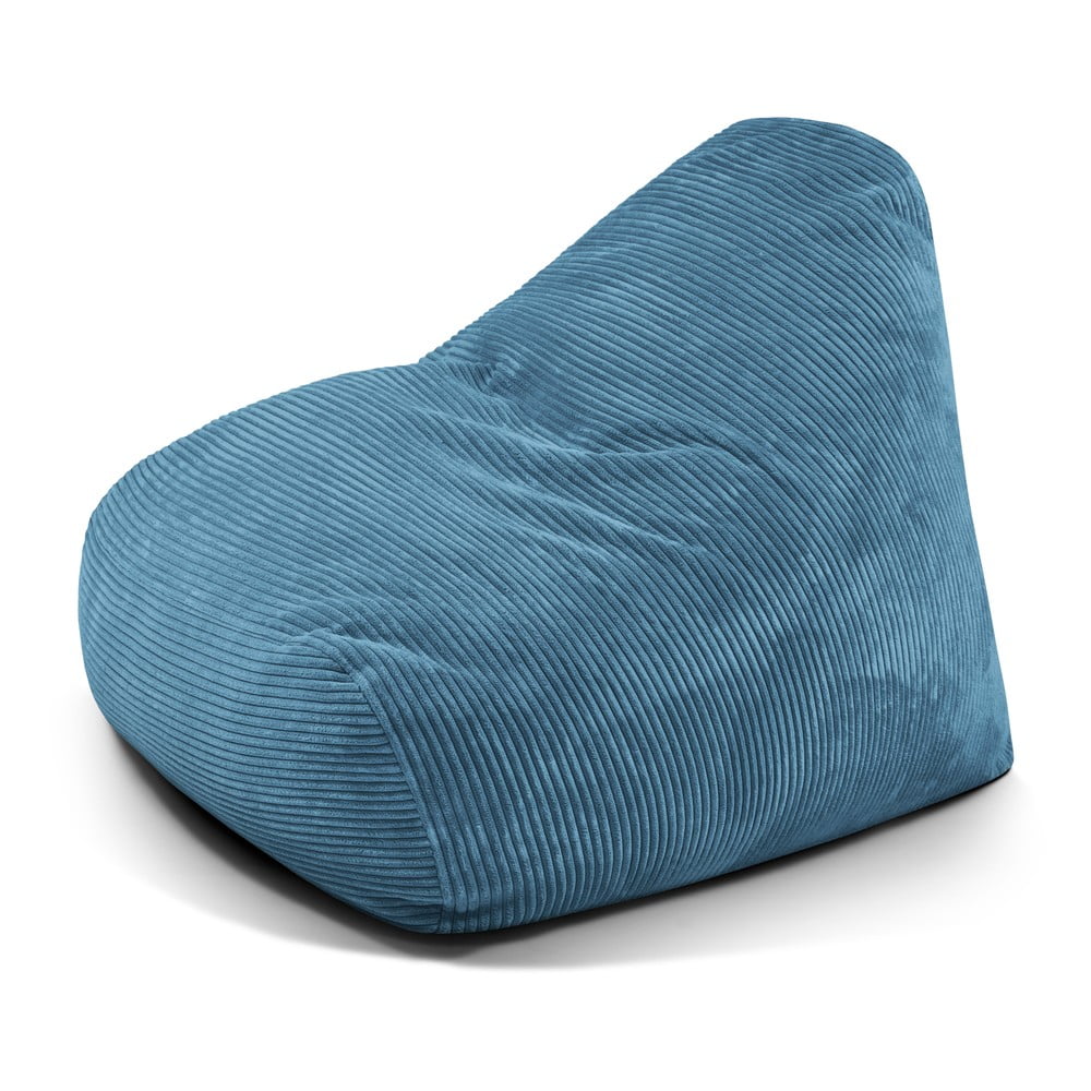 Kék kordbársony babzsákfotel Snug 100 – SLOWDOWN