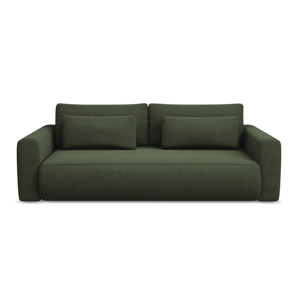 Khaki kinyitható-tárolóhelyes kanapé 238 cm Kapua – Makamii