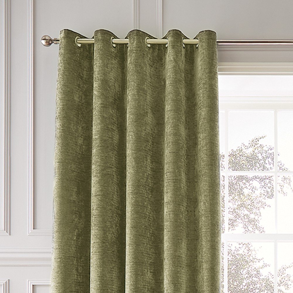 Khaki zsenília termo függöny szett 2 db-os 117x183 cm Selene Luxury Chenille – Hyperion