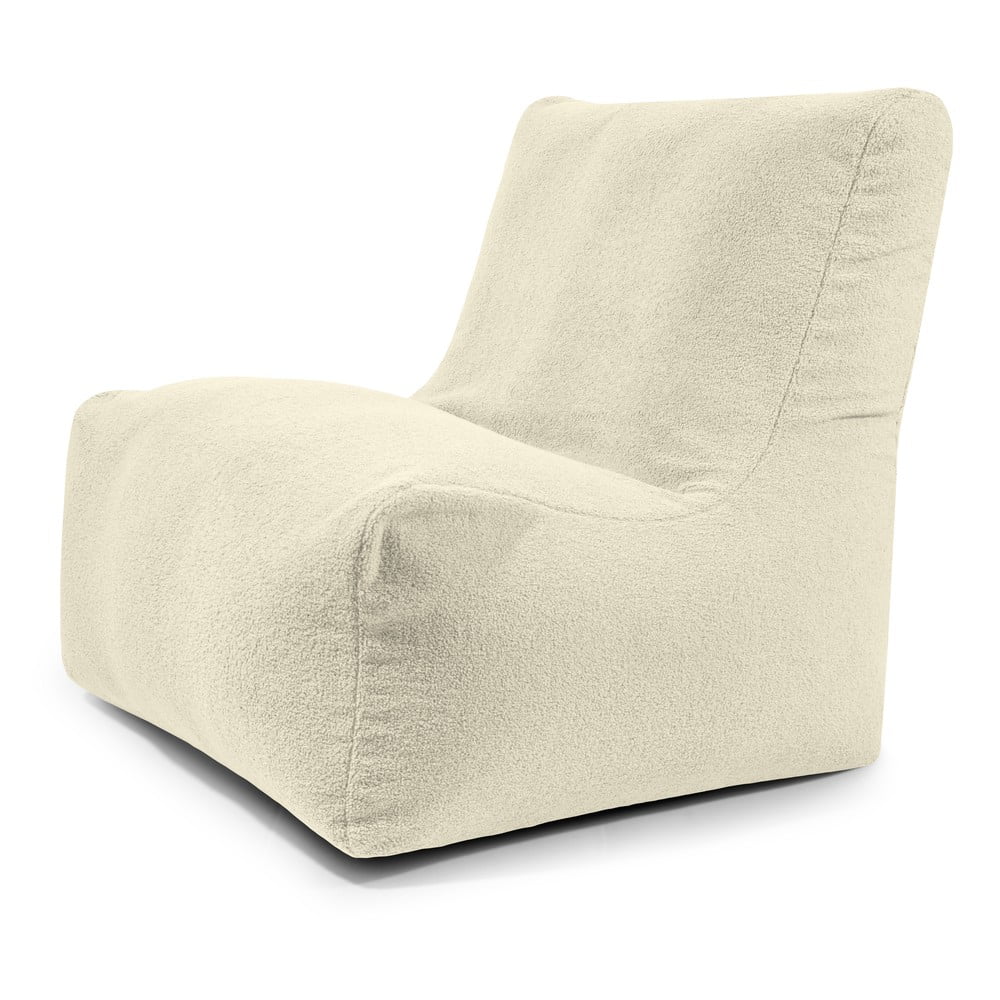 Krémszínű buklé babzsákfotel Seat 100 Lounge – SLOWDOWN