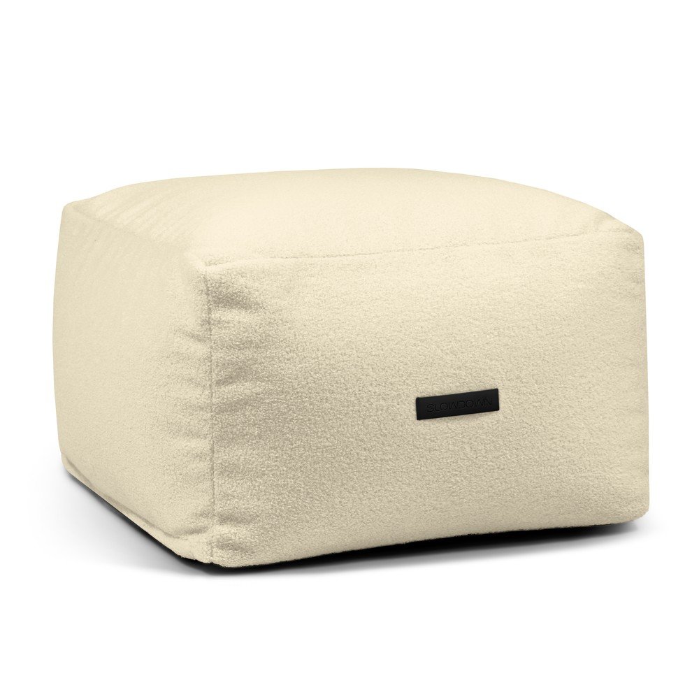 Krémszínű buklé babzsákfotel Softbox MooG – SLOWDOWN