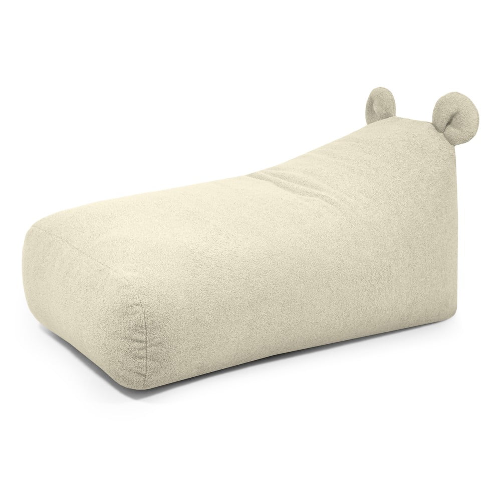Krémszínű buklé gyerek babzsákfotel Snug 130 Bear – SLOWDOWN