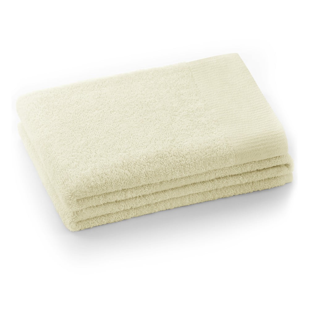 Krémszínű frottír pamut törölköző 30x50 cm Amari – Restilo