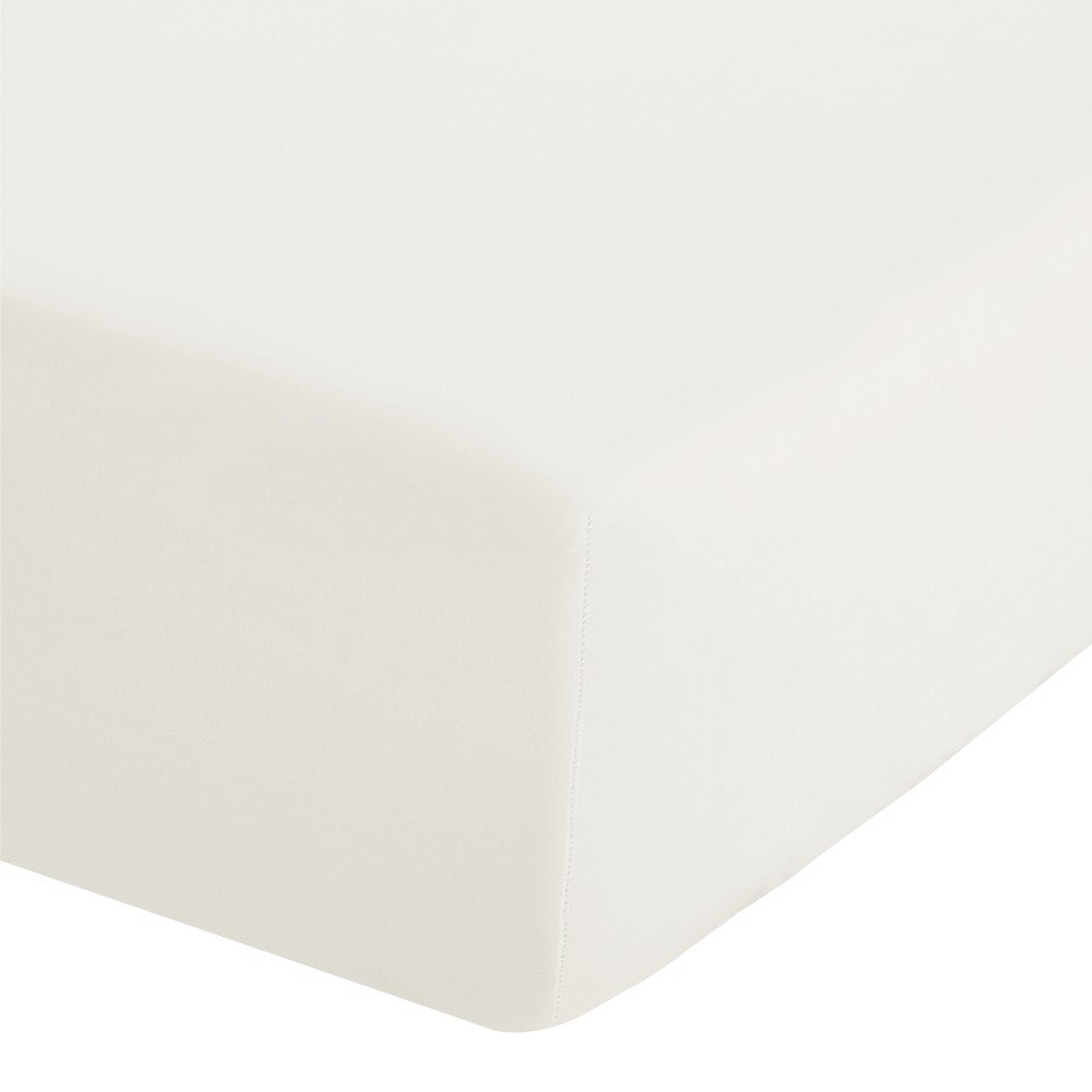 Krémszínű gumis perkál lepedő 90x190 cm Easy Iron Percale – Catherine Lansfield