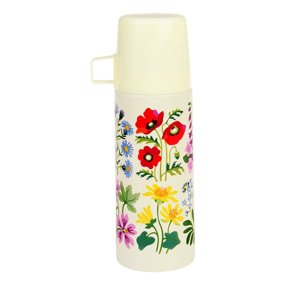 Krémszínű gyerek termosz 350 ml Wild Flowers – Rex London