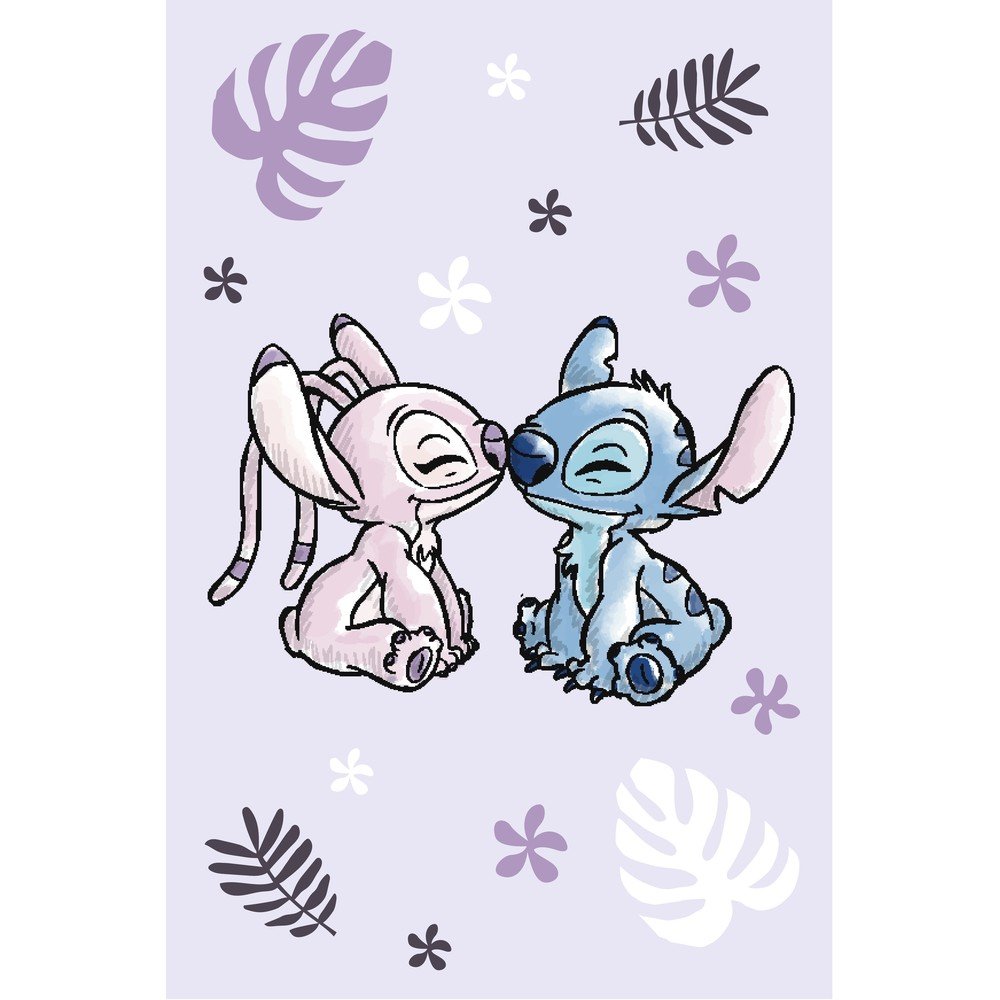 Lila fleece gyerek takaró 100x150 cm Lilo a Stitch "Purple" – Jerry Fabrics