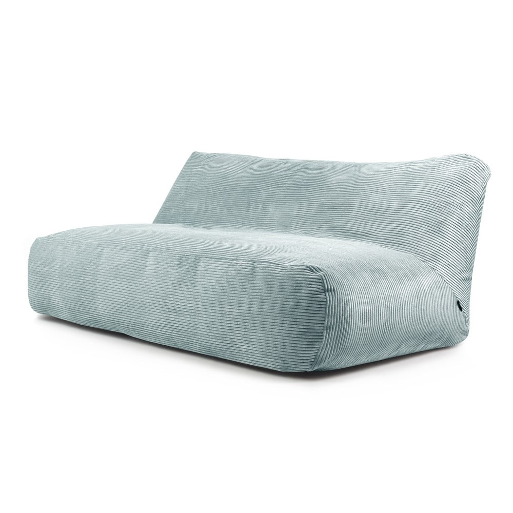 Mentazöld kordbársony babzsákfotel Sofa Tube 190 – SLOWDOWN