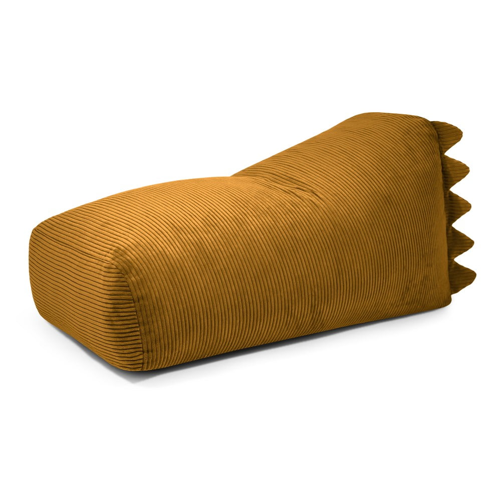 Mustársárga kordbársony gyerek babzsákfotel Snug 130 Dragon – SLOWDOWN