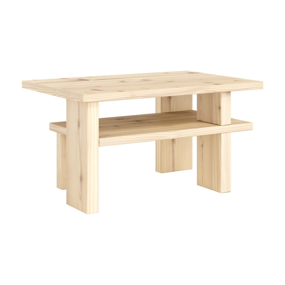 Natúr színű borovi fenyő dohányzóasztal 45x68 cm Japan – Karup Design