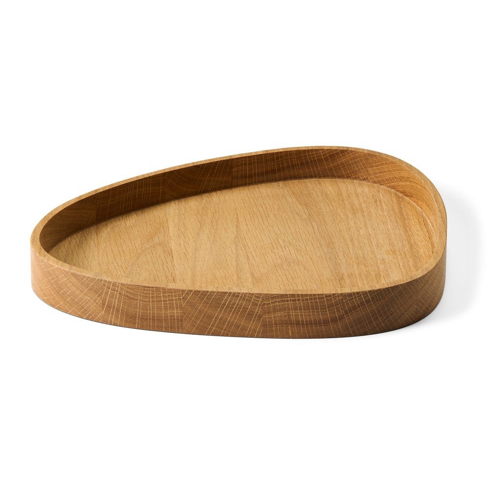 Natúr színű dekoratív fa tárolódoboz 26x23x3 cm Curve L – LIND DNA