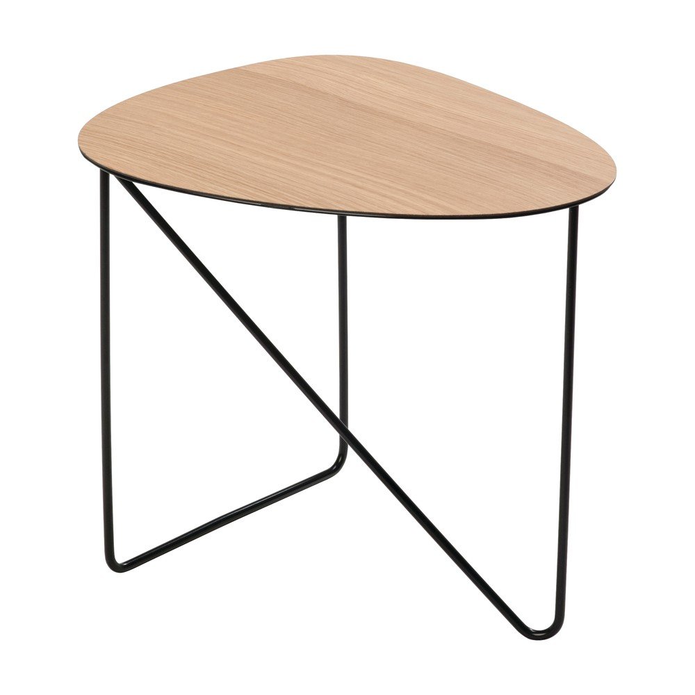 Natúr színű fém dohányzóasztal 37x44 cm Curve M Wood – LIND DNA