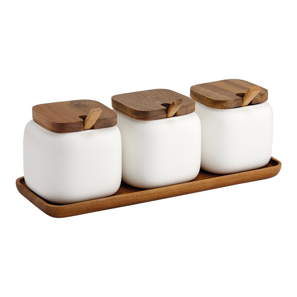Porcelán cukortartó-sótartó doboz szett 3 db-os Essentials – Ladelle