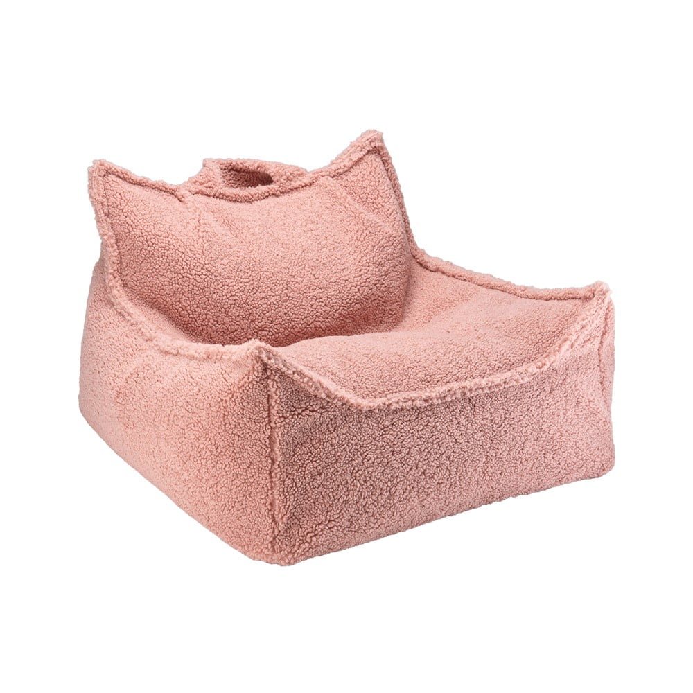 Rózsaszín buklé gyerek babzsákfotel Chair – Wigiwama