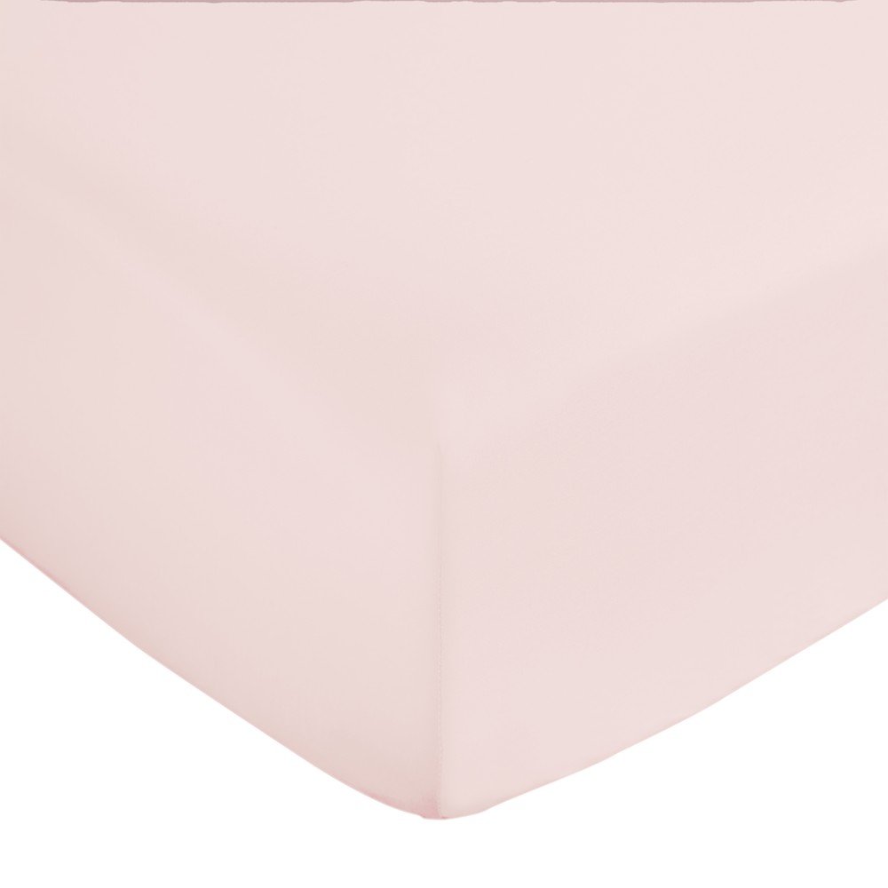 Rózsaszín gumis pamut-szatén lepedő 150x200 cm Cotton Sateen – Bianca