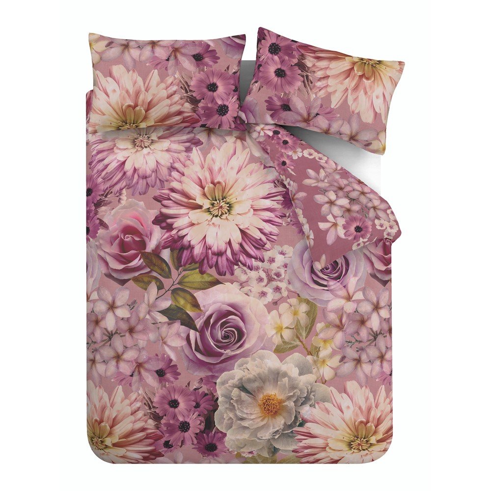 Rózsaszín kétszemélyes ágyneműhuzat 200x200 cm Rosemoor Floral – RHS