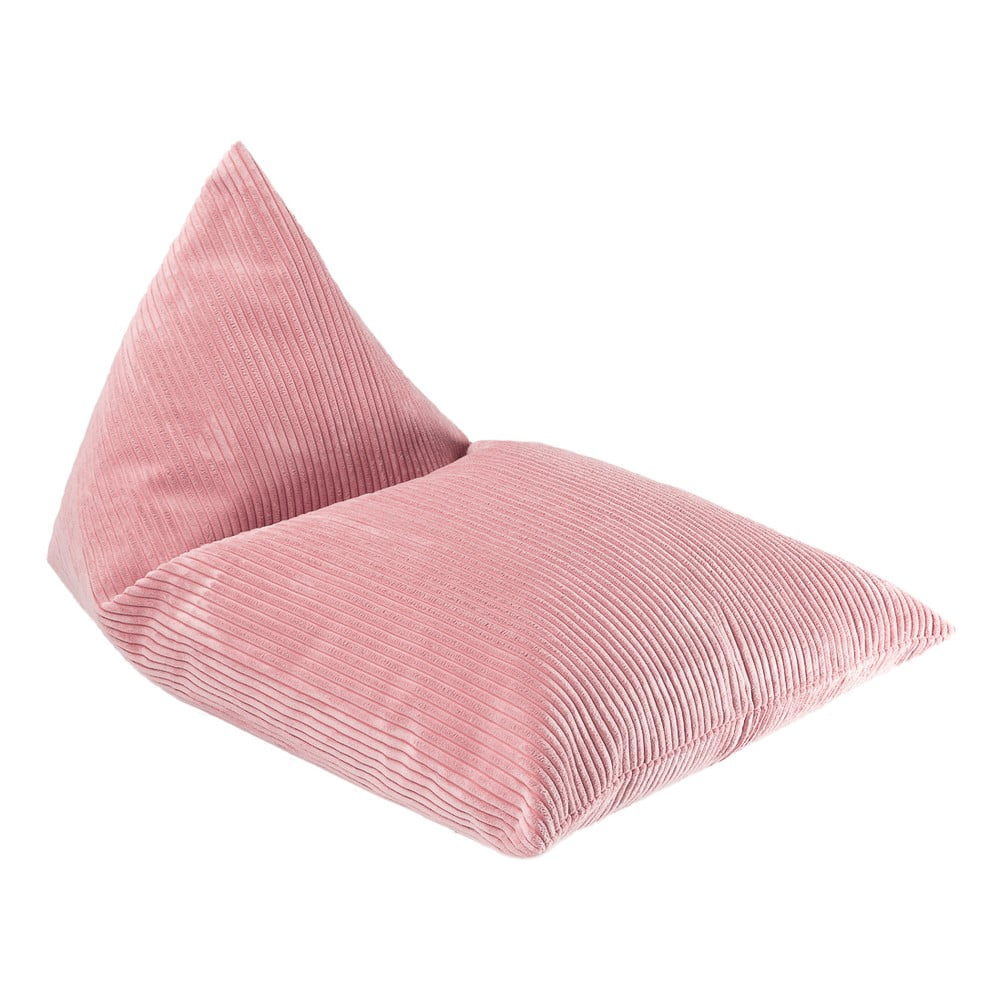 Rózsaszín kordbársony gyerek babzsákfotel Big Lounger – Wigiwama