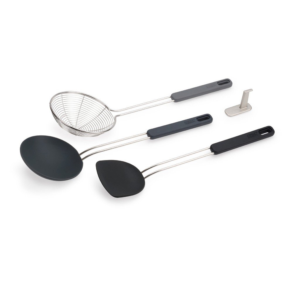 Rozsdamentes acél konyhai eszköz készlet 3 db-os Fusion Wok Set – Joseph Joseph