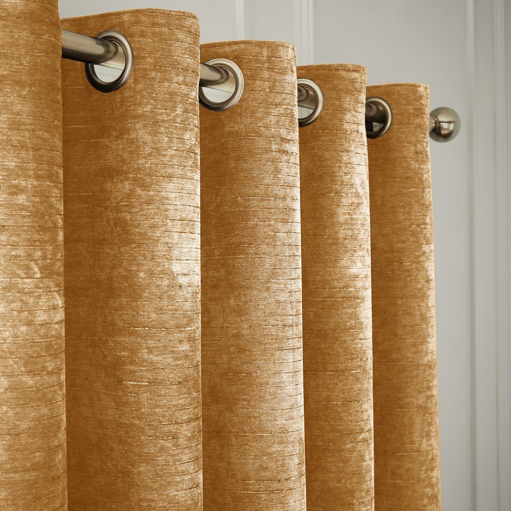 Sárga zsenília termo függöny szett 2 db-os 229x229 cm Selene Luxury Chenille – Hyperion