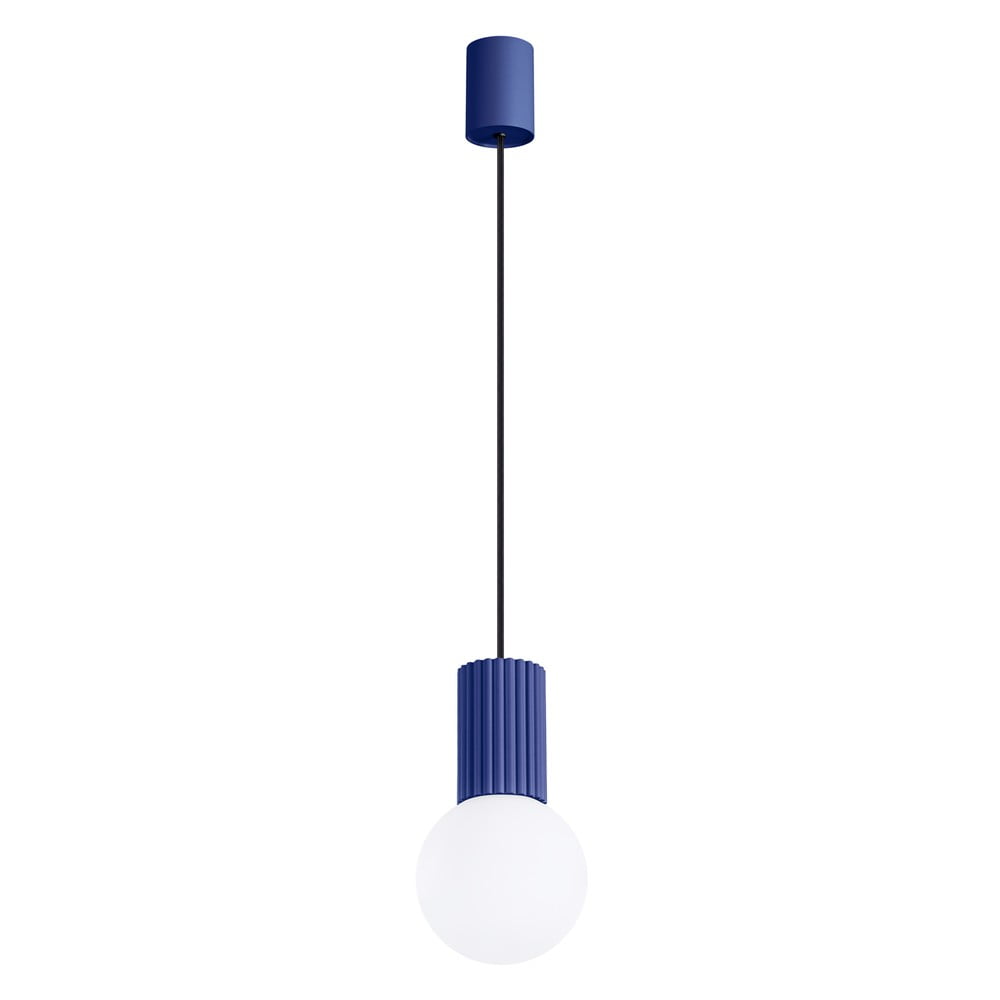 Sötétkék függőlámpa üveg búrával ø 12 cm Orbital – Nice Lamps