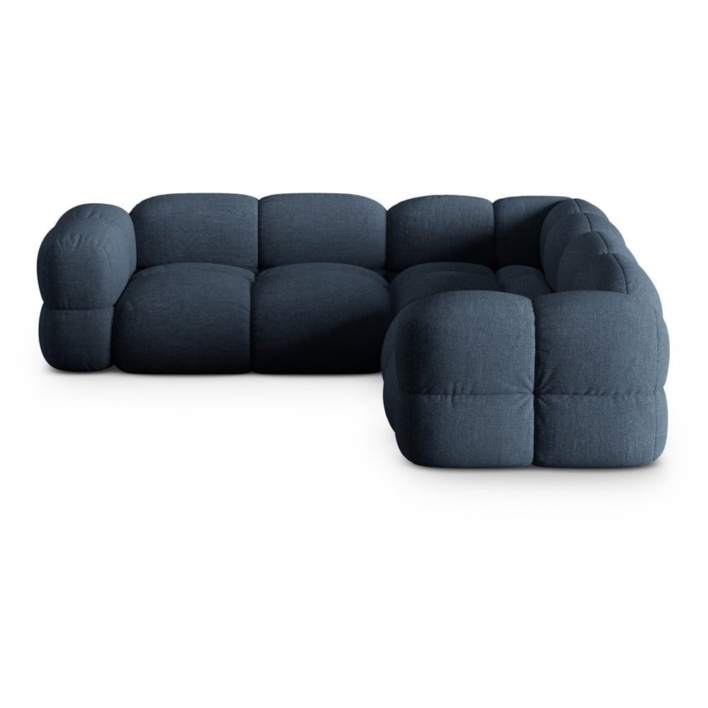 Sötétkék sarokkanapé Loretto – Cosmopolitan Design