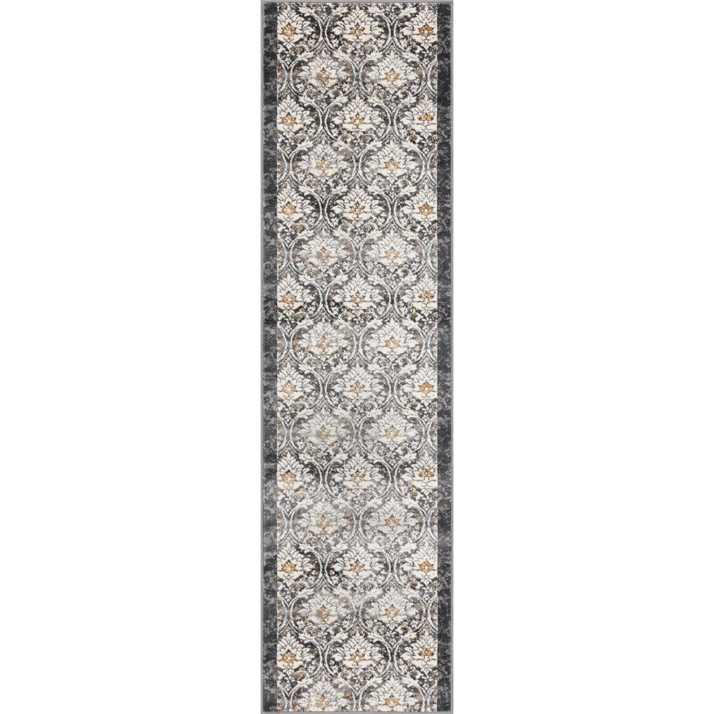 Sötétszürke-elefántcsont színű futószőnyeg 80x300 cm Soft Viskan – FD