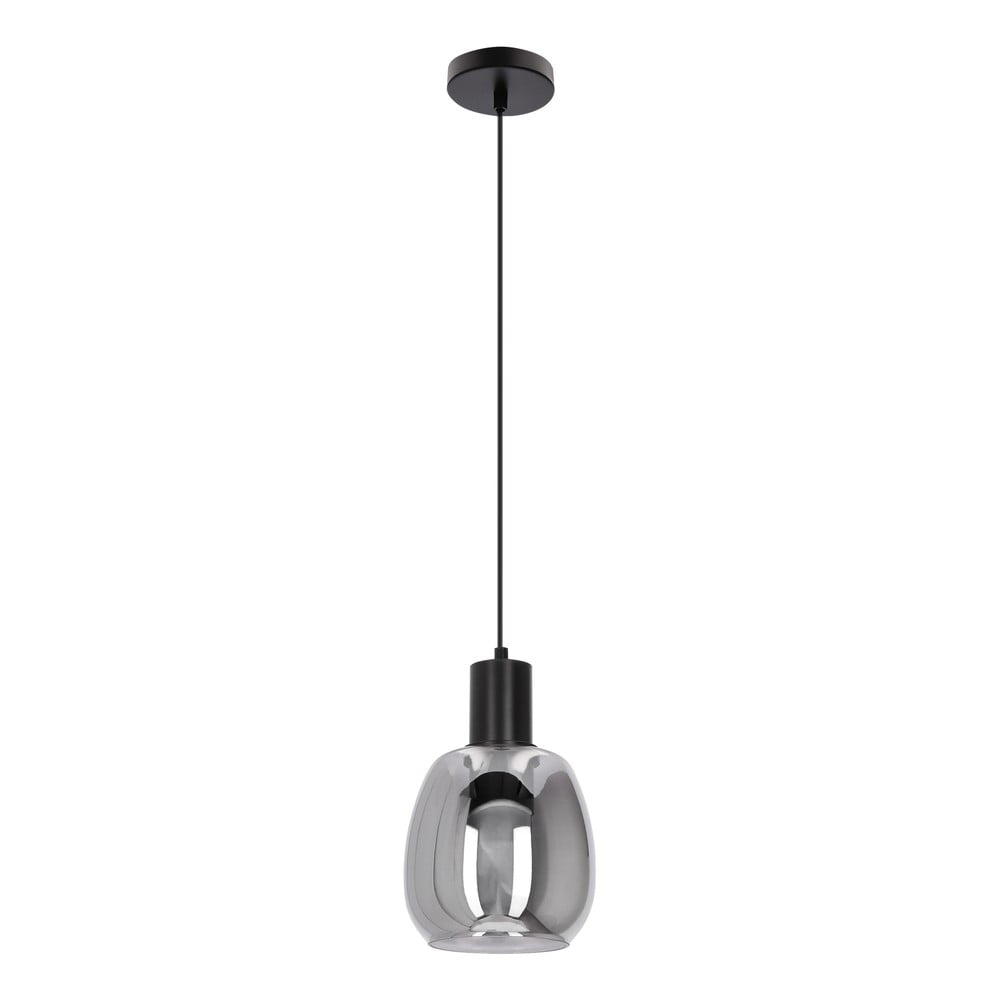 Sötétszürke függőlámpa üveg búrával ø 16 cm Udin – Candellux Lighting