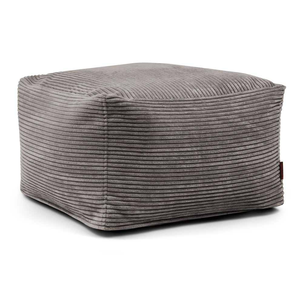 Sötétszürke kordbársony babzsákfotel Softbox MooG – SLOWDOWN