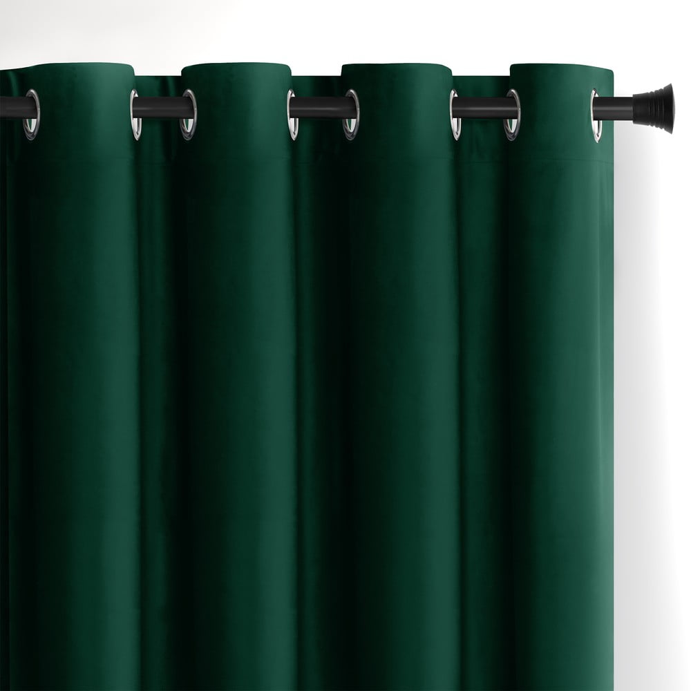 Sötétzöld bársony dimout (részleges sötétítő) függöny 140x245 cm Eyelets – Restilo