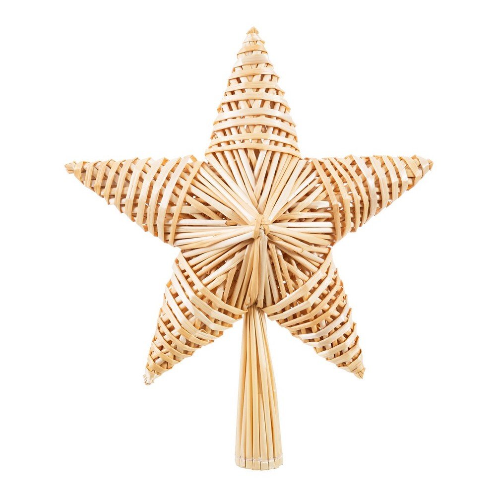 Szalma karácsonyfa csúcsdísz 30 cm Star – Casa Selección