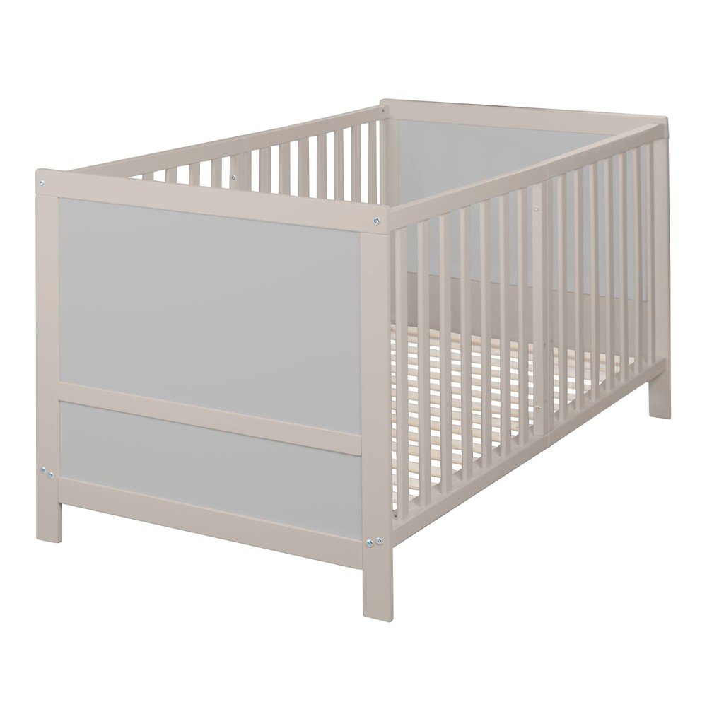 Szürke babaágy állítható magassággal 70x140 cm Easy Sleep – Roba